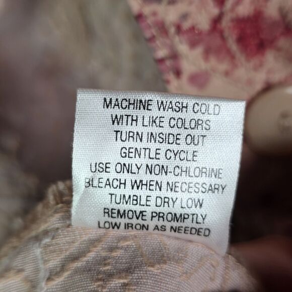 Joni B Blush Rose Paisley Print Shirt Jacket Shacket Large - Picture 8 of 16